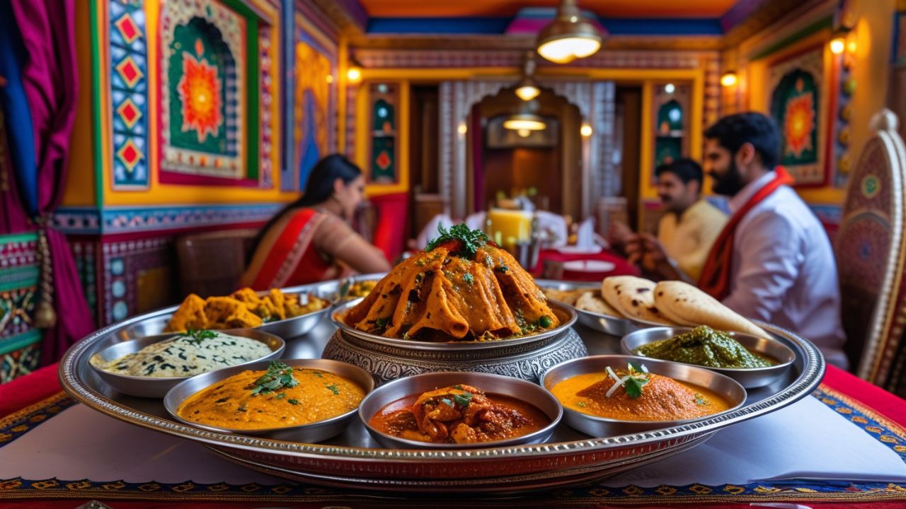 Rajasthani thali in Jaipur